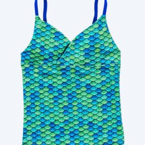 Fin Fun tankini top til piger - Aussie Green