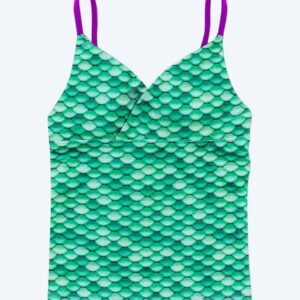 Fin Fun tankini top til piger - Celtic Green