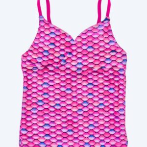 Fin Fun tankini top til piger - Malibu Pink