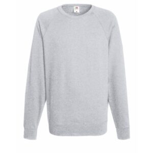 Fruit of the Loom Light Raglan Sweat Gråmelerad Medium Herre
