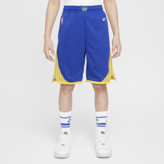 Golden State Warriors 2023/24 Icon Edition Nike NBA Swingman-shorts til st⌀rre b⌀rn (drenge) - blå