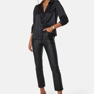 Happy Holly Opal Straight Leg Coated Pants Black 52