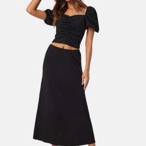 Happy Holly Soft Midi Skirt Black 32/34
