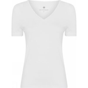 JBS of Denmark Bamboo V-neck Women Slim T-shirt Hvid Small Dame