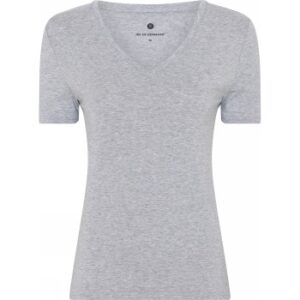JBS of Denmark Bamboo V-neck Women Slim T-shirt Lysegrå Small Dame