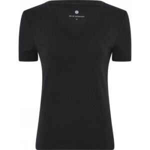 JBS of Denmark Bamboo V-neck Women Slim T-shirt Sort Small Dame