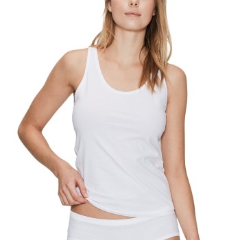 JBS of Denmark Organic Cotton Top Wide Straps Hvid økologisk bomuld Small Dame JBS of Denmark Organic Cotton Top Wide Straps Hvid økologisk bomuld Small Dame