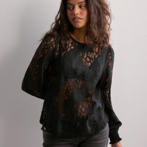 JDY - Sort - Jdydaniella L/S Lace Top Jrs