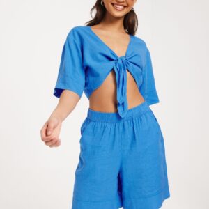 JJXX - Blå - Jxtine Linen Long Shorts Wvn
