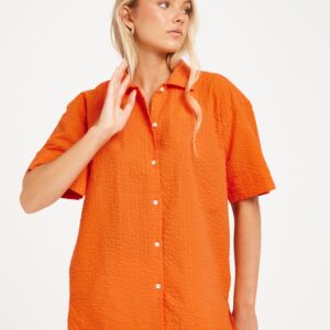 JJXX - Orange - Jxliva Oversized Ss Shirt Wvn