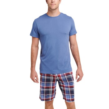 Jockey Night And Day Pyjama Short Sleeve Marine/Rød Small Herre Jockey Night And Day Pyjama Short Sleeve Marine/Rød Small Herre