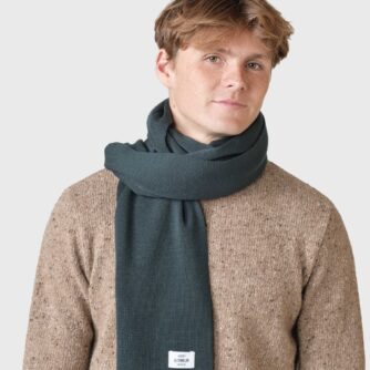 Klitmøller Collective - Fine rib scarf - Moss Green - One size