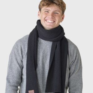 Klitmøller Collective - Heavy rib scarf - Black - One size