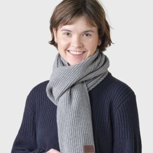 Klitmøller Collective - Heavy rib scarf - Light grey - One size
