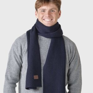 Klitmøller Collective - Heavy rib scarf - Navy - One size