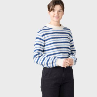 Klitmøller Collective - Melli knit - Ocean/cream/light blue - XS
