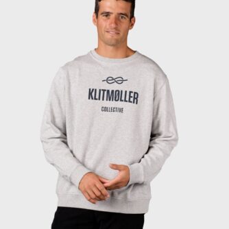 Klitmøller Collective - Mens logo crew - Grey melange - S