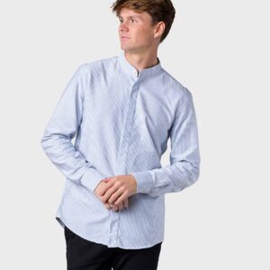Klitmøller Collective - Simon striped shirt - White/navy - S