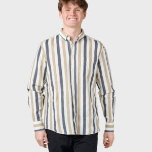 Klitmøller Collective - Valdis shirt - Navy/sand - S