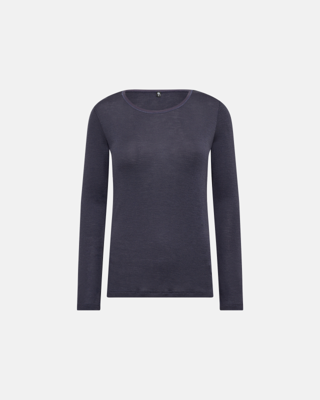 Langærmet t-shirt | 100% uld | Grå Langærmet t-shirt | 100% uld | Grå