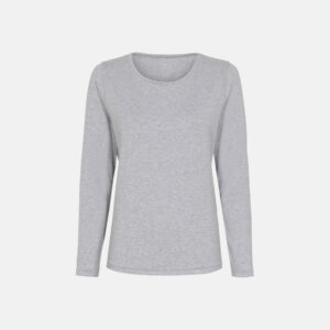 Langærmet t-shirt | Bambusviskose | Lys grå