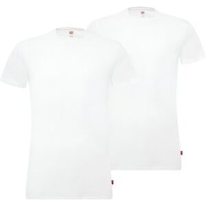 Levis 2P Base Crew Neck T-shirt Hvid bomuld Small Herre