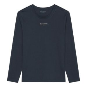 Marc O Polo Long Sleeve Round Neck Shirt Marineblå bomuld Small Herre