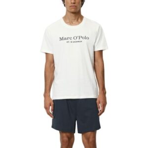 Marc O Polo Men Short Set Pyjama Hvid/Blå bomuld Small Herre
