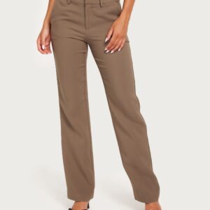 Nelly - Beige - Low Waist Straight Leg Pants