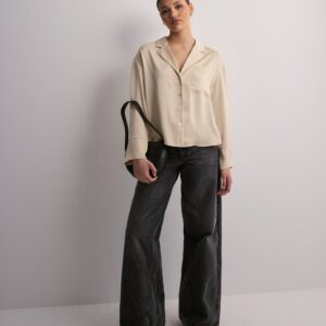 Nelly - Beige - Satin Shirt Blouse