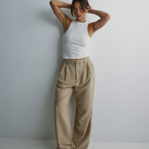 Nelly - Beige - Slouchy Suit Pants