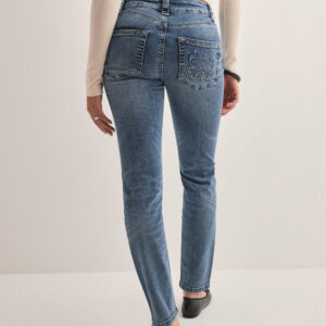 Nelly - Blå - Low Waist Slim Jeans