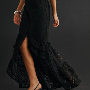 Nelly - Sort - Delicate Lace Skirt