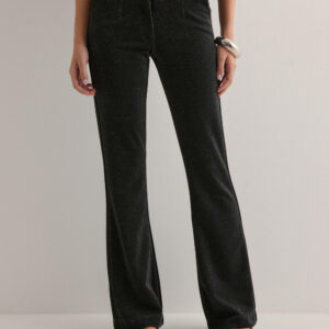 Nelly - Sort - Glitter Flare Pants