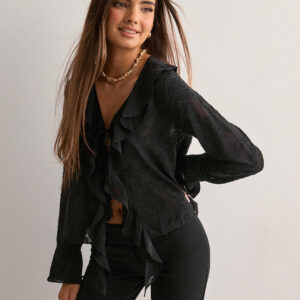 Neo Noir - Sort - Anika Burnout Blouse