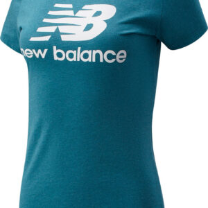 New Balance Essentials Stacked Logo Tshirt Dame Xs Blå