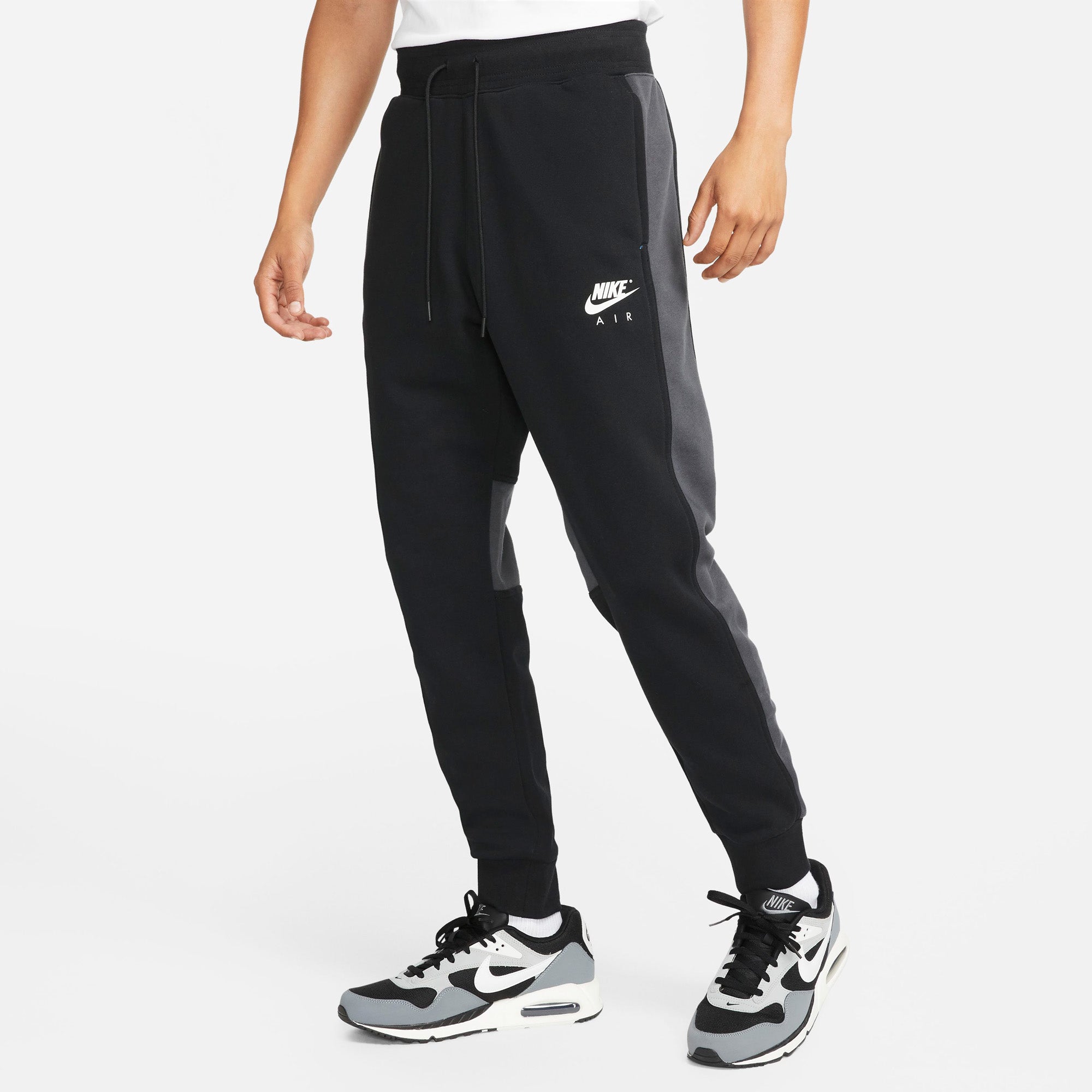 Nike Air Brushedback Fleece Joggingbukser Herre Sort Nike Air Brushedback Fleece Joggingbukser Herre Sort