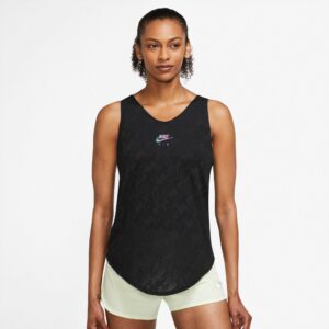 Nike Air Drifit Løbetop Dame Xs Sort