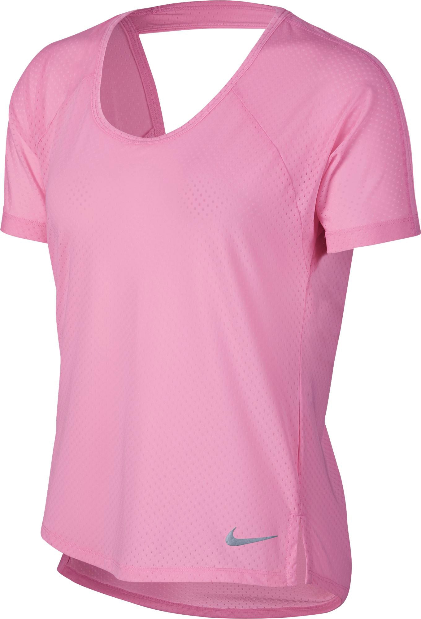 Nike Breathe Miler Ss Top Dame Xs Pink Nike Breathe Miler Ss Top Dame Xs Pink