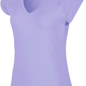 Nike Court Pure Ss Tennis Tshirt Dame Lilla