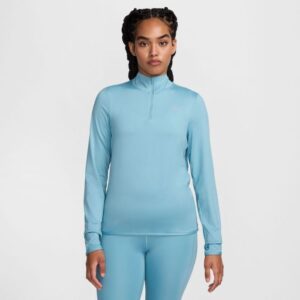 Nike Dri-FIT Swift Element UV Half Zip Top Dame, Str. L - Blå, Reflekser & Lommer