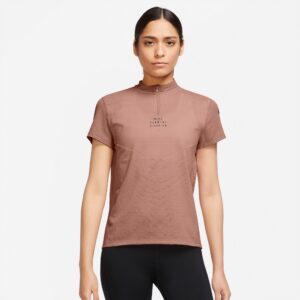Nike Drifit Adv Run Division Engineered Løbe Tshirt Dame Xs Brun