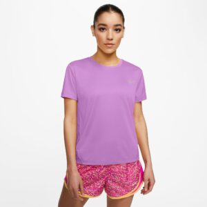 Nike Drifit Miler Tshirt Dame Xs Lilla
