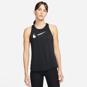 Nike Drifit Swoosh Run Løbetop Dame Xs Sort