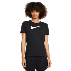 Nike Drifit Swoosh Tshirt Dame Xs Sort