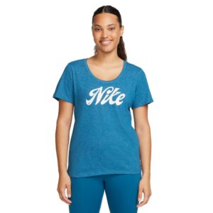 Nike Drifit Tshirt Dame Xs Blå