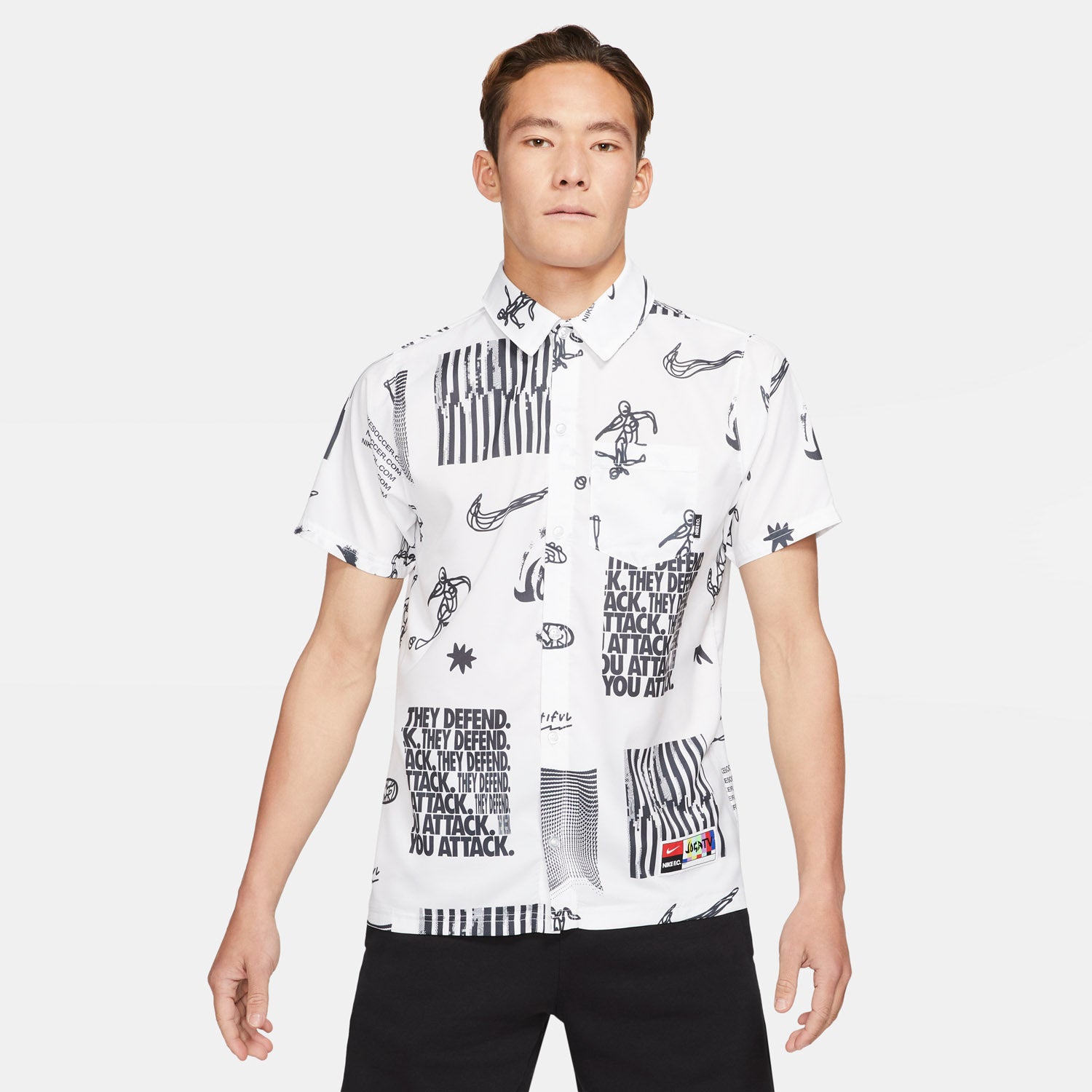 Nike F.c. Drifit Kortærmet Skjorte Herre Xs Hvid Nike F.c. Drifit Kortærmet Skjorte Herre Xs Hvid