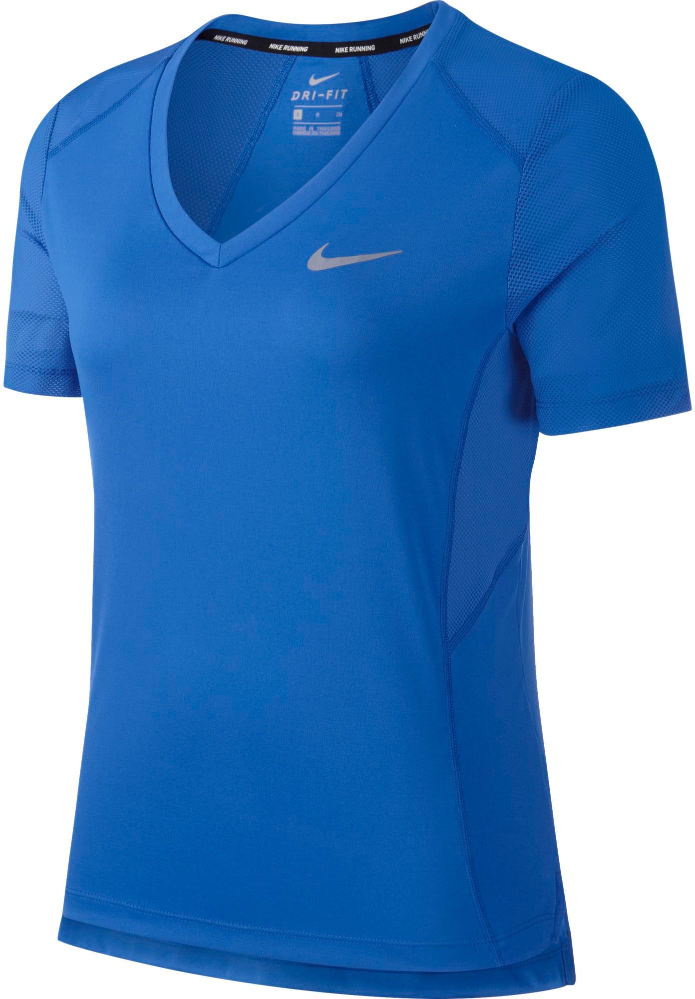 Nike Miler Top Vneck Dame Xs Blå Nike Miler Top Vneck Dame Xs Blå