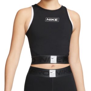 Nike Pro Drifit Crop Træningstop Dame Sort