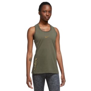 Nike Pro Drifit Træningstop Dame Xs Grøn